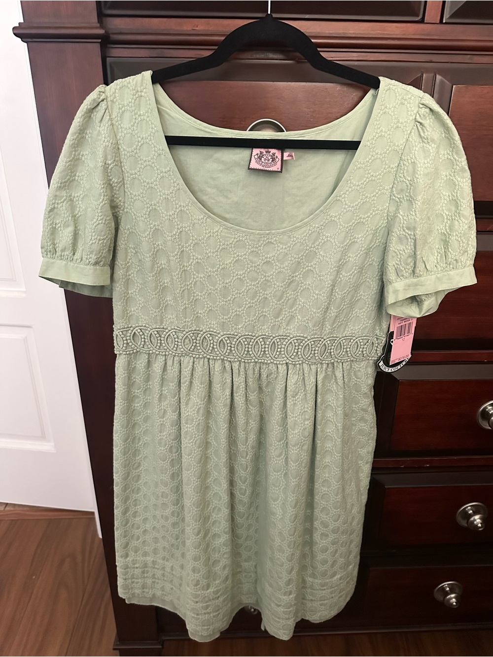 Juicy Couture Sage Green Eyelet Babydoll
Dress Sz 12 NWT